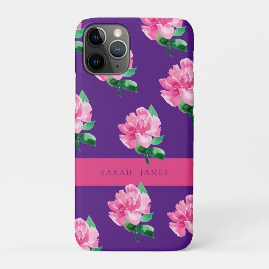 Op maat gemaakte waterverf bloemstuk Case-Mate i iPhone Case (Achterkant)