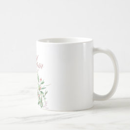 Op maat gemaakte waterverf groen blad Moeder Klass Koffiemok