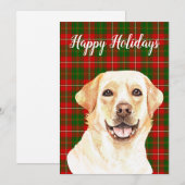 Op maat gemaakte waterverf Labrador Retriever hond Feestdagenkaart (Voorkant / Achterkant)