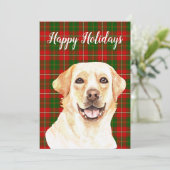 Op maat gemaakte waterverf Labrador Retriever hond Feestdagenkaart (Staand voorkant)