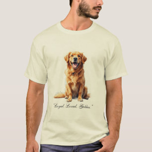 Op maat gemaakte waterverf portret T-shirt van gou