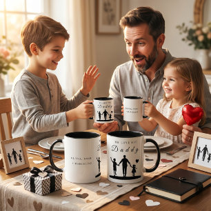 Op maat gemaakte “We Love You Daddy” Silhouette Ku Mok