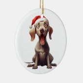 Op maat gemaakte Weimaraner hond Keramisch Ornament (Rechts)