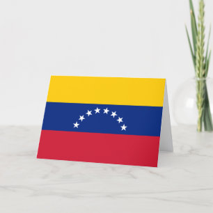 Op maat gemaakte wenskaart met de vlag van Venezue Kaart