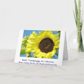 Op maat gemaakte wenskaarten SunFlower Uw tekst hi Kaart (Achterkant)