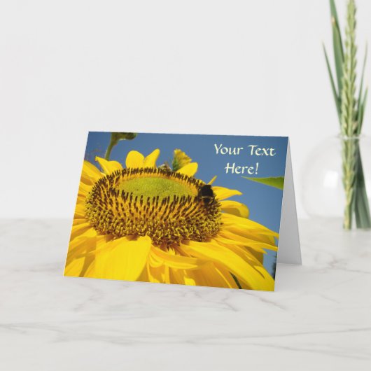 Op maat gemaakte wenskaarten SunFlower Uw tekst hi Kaart (Voorkant)