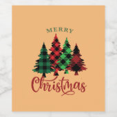 Op maat gemaakte wijnlabels, Persoonlijke Kerstmis Wijn Etiket (Enkel label)