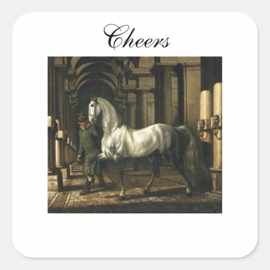 Op maat gemaakte wijnstickers vierkante sticker (Voorkant)