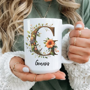 Op maat gemaakte wilde bloemen eerste verjaardagsm mok