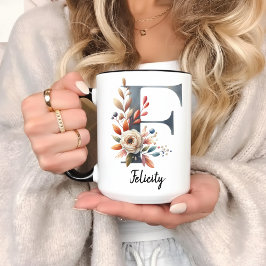 Op maat gemaakte wilde bloemen koffiemok voor moed mok