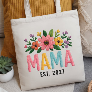 Op maat gemaakte Wilde Bloemen Mama Tas voor Moede