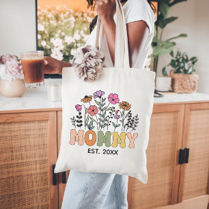 Op maat gemaakte wilde bloemen moedertas, Nieuwe m Tote Bag