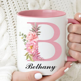 Op maat gemaakte wilde bloemen mok cadeau voor mam