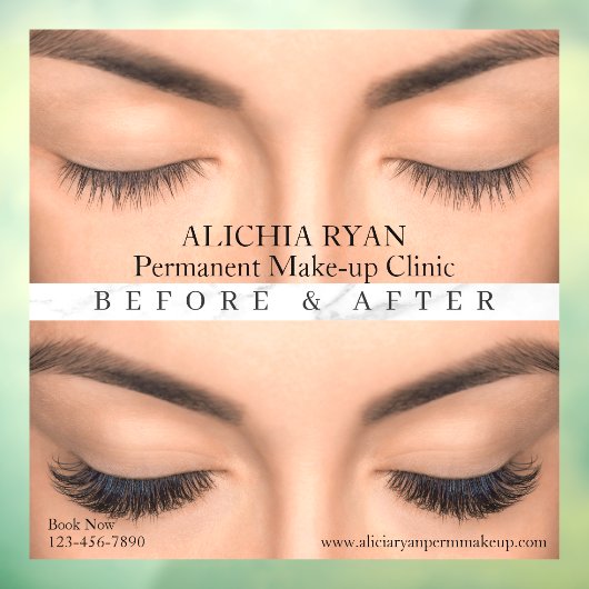 Op maat gemaakte wimper extensies perm make-up Med Raamsticker (Vel 3)