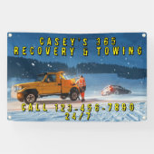 Op maat gemaakte winter offroad bergings sleepdien spandoek (Horizontaal)