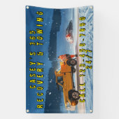 Op maat gemaakte winter offroad bergings sleepdien spandoek (Verticaal)