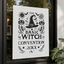 Op maat gemaakte Witchcore Griezelig Seizoen Ruits Raamsticker