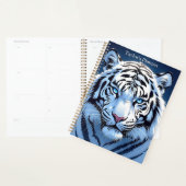 Op maat gemaakte Witte Tijger met Blauwe Ogen Planner (Display)
