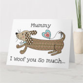 Op maat gemaakte worsthond-dachshond-moederdagkaar kaart (Voorkant)