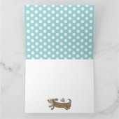 Op maat gemaakte worsthond Dachshund Moederdagkaar Kaart (Binnen)