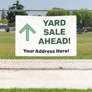 Op maat gemaakte YARD SALE AHEAD Banner
