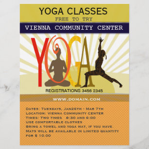 Op maat gemaakte yoga-houdingen voor sport en fitn flyer
