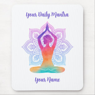 Op maat gemaakte yogamuismat met naam en mantra muismat