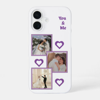 Op maat gemaakte "You & Me" fotocollage telefoonho iPhone 16 Hoesje