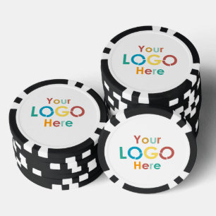 Op maat gemaakte zakelijk logo promotionele market poker chips