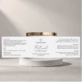 Op maat gemaakte zakelijke logo gezichtscrème pot  waterfles etiket
