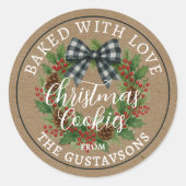 Op maat gemaakte zelfgemaakte kerstkoekjes label r (Voorkant)