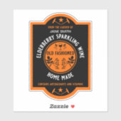 Op maat gemaakte zelfgemaakte vlierbes mousserende sticker (Vel)