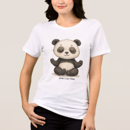 Op maat gemaakte Zen Vibes Baby Panda Dames Tri-Blend Shirt