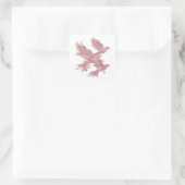 Op maat gemaakte zilveren abstracte gift sticker (Tas)