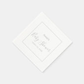 Op maat gemaakte zilveren babyshower servetten met (Hoek)