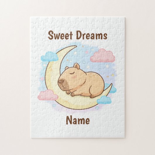 Op Maat Gemaakte Zoete Dromen Capybara Legpuzzel (Verticaal)