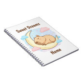 Op Maat Gemaakte Zoete Dromen Capybara Notitieboek (Rechterzijde)