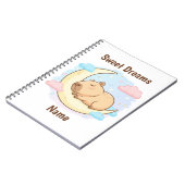 Op Maat Gemaakte Zoete Dromen Capybara Notitieboek (Linkerzijde)