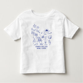 Op maat gemaakte zomerse strandtrip familie groep  kinder shirts