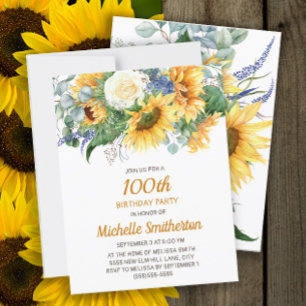 Op maat gemaakte zonnebloemen Eucalyptus 18e verja Briefkaart