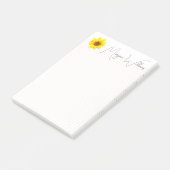 (Op maat gemaakte zonnebloemnaam cadeau) Minimalis Post-it® Notes (Schuin)