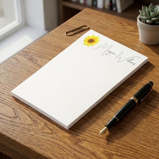 (Op maat gemaakte zonnebloemnaam cadeau) Minimalis Post-it® Notes