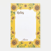 Op maat gemaakte zonnebloemnotities bloemstuk gepe post-it® notes (Voorkant)