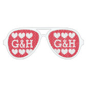 Op maat gemaakte zonnebrillen met monogram als huw (Voorkant)