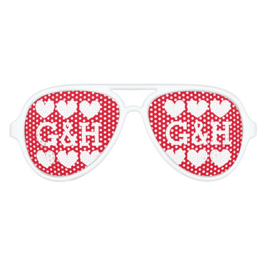 Op maat gemaakte zonnebrillen met monogram als huw (Voorkant)