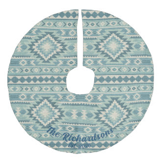 Op maat gemaakte Zuidwesterse Kilim Ikat vloerklee Imitatie Linnen Kerstboom Kleed