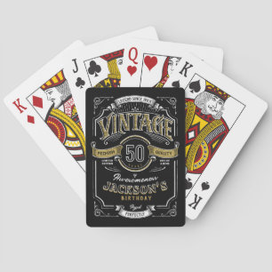 Op maat gemaakte zwart & goud vintage verouderd to pokerkaarten