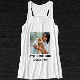 Op maat gemaakte zwart-wit kat moeder familie huis tanktop