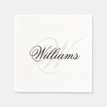 Op maat gemaakte zwart-wit monogram eerste letter 