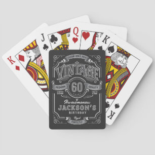 Op maat gemaakte zwart-wit vintage verouderd tot i pokerkaarten